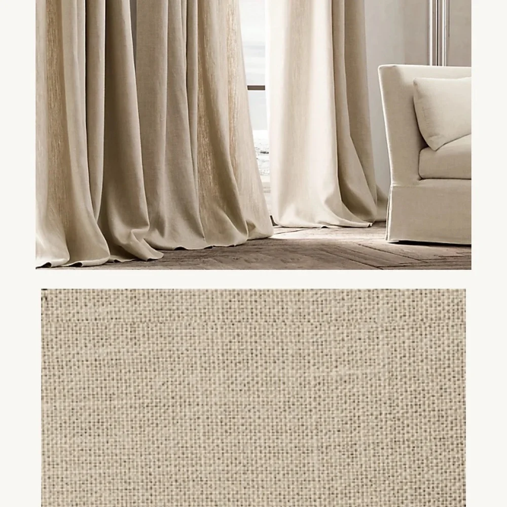 Restoration Hardware Belgian Textured Linen Drapery